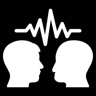 Kullanıcı iletişim sinyali düz vektör simgesi