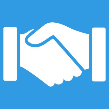 Satın alma el sıkışma düz vektör simgesi