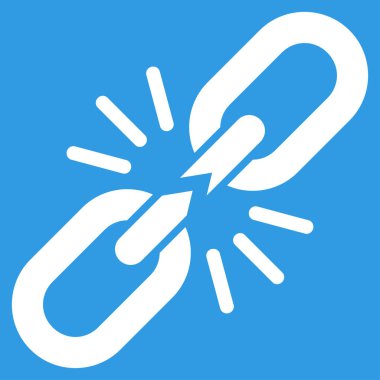 Zincir bağlantı düz vektör simgesi kırmak