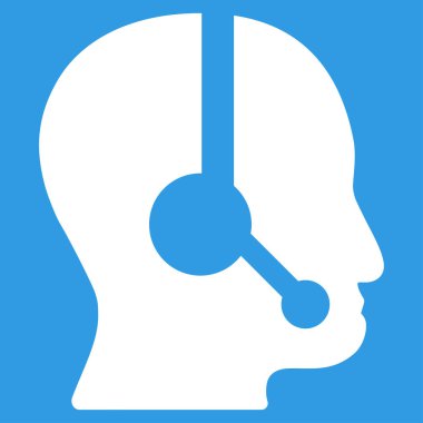 Çağrı Merkezi operatörü düz vektör simgesi