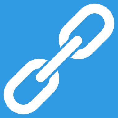 Zincir bağlantı düz vektör simgesi