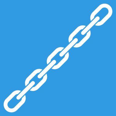 Zincir düz vektör simgesi