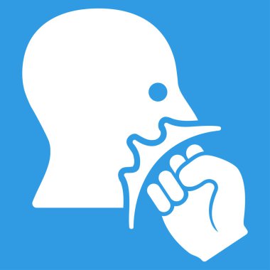 Yüz şiddet Strike düz vektör simgesi