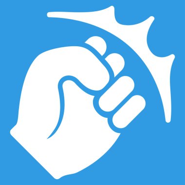 Yumruk Strike düz vektör simgesi