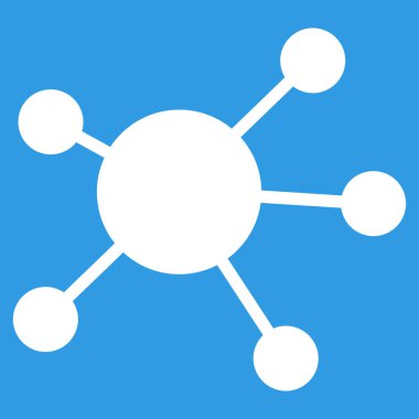 Ağ bağlantıları düz vektör simgesi