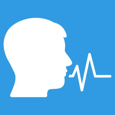 Kişi konuşma sinyali düz vektör simgesi