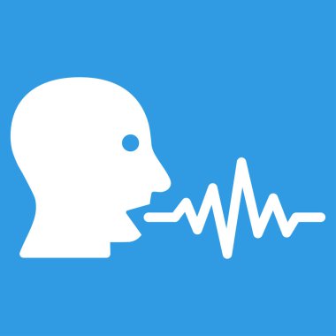 Kullanıcı sinyal düz vektör simge konuşmak