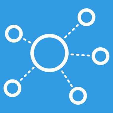 Sanal bağlantıları düz vektör simgesi