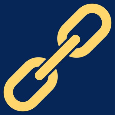 Zincir bağlantı düz vektör simgesi