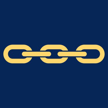 Zincir düz vektör simgesi