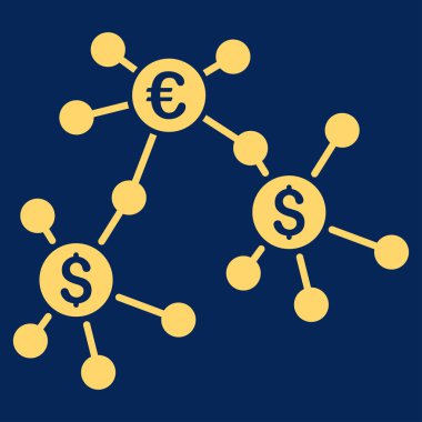 Mali ağlar düz vektör simgesi