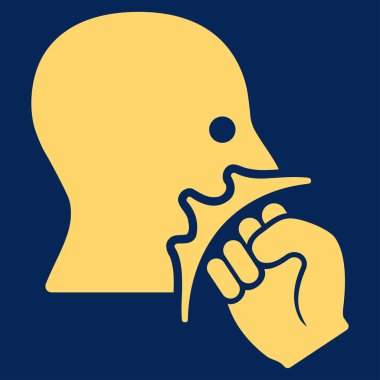 Yüz şiddet Strike düz vektör simgesi