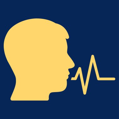 Kişi konuşma sinyali düz vektör simgesi