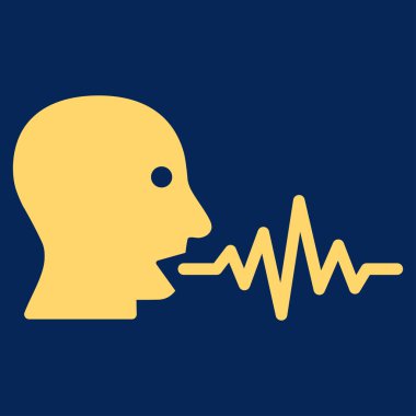 Kullanıcı sinyal düz vektör simge konuşmak