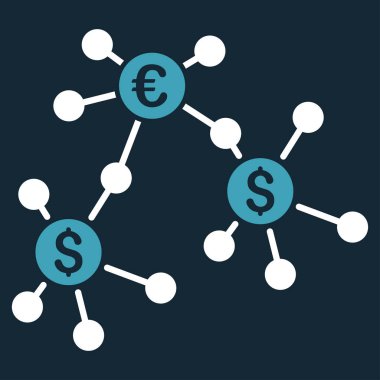 Mali ağlar düz vektör simgesi