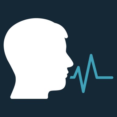 Kişi konuşma sinyali düz vektör simgesi