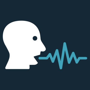 Kullanıcı sinyal düz vektör simge konuşmak