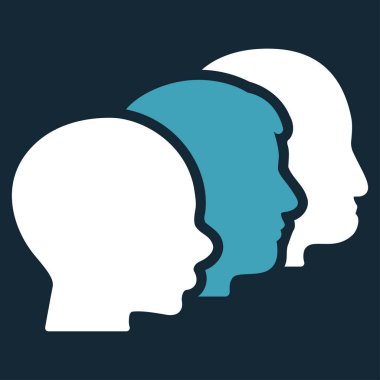 Kullanıcı grubu düz vektör simgesi