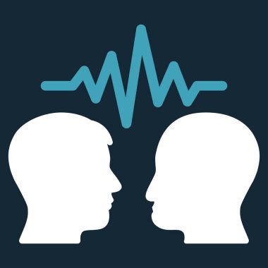 Kullanıcı iletişim sinyali düz vektör simgesi