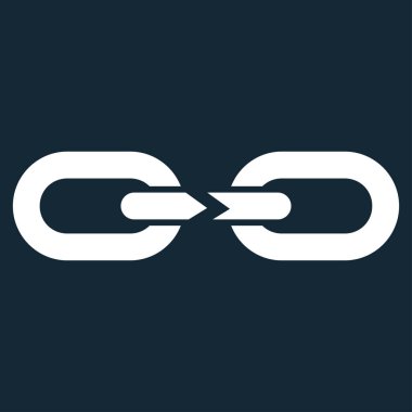 Zinciri ara düz vektör simgesi