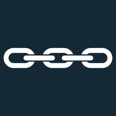 Zincir düz vektör simgesi