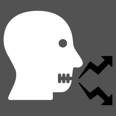 Kızgın kişi Not düz vektör simgesi