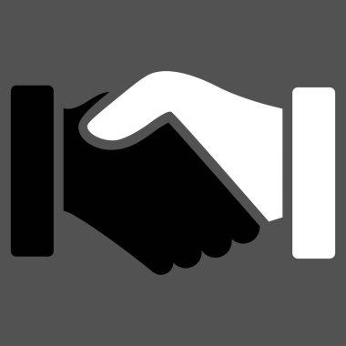 Satın alma el sıkışma düz vektör simgesi