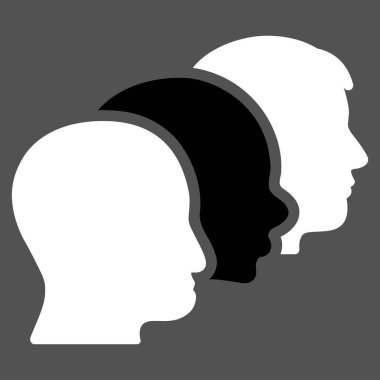 İstemci profilleri düz vektör simgesi