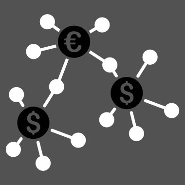 Mali ağlar düz vektör simgesi