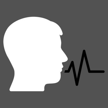 Kişi konuşma sinyali düz vektör simgesi