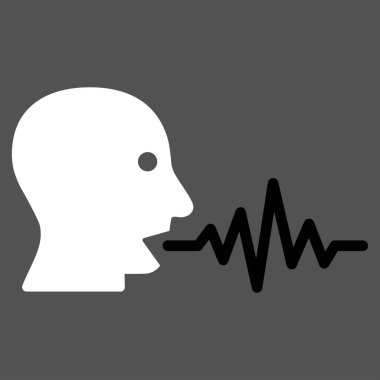 Kullanıcı sinyal düz vektör simge konuşmak