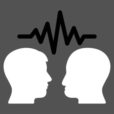 Kullanıcı iletişim sinyali düz vektör simgesi