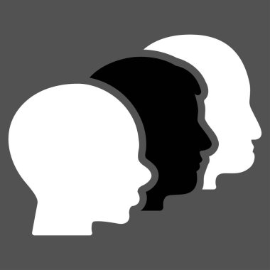 Kullanıcı grubu düz vektör simgesi