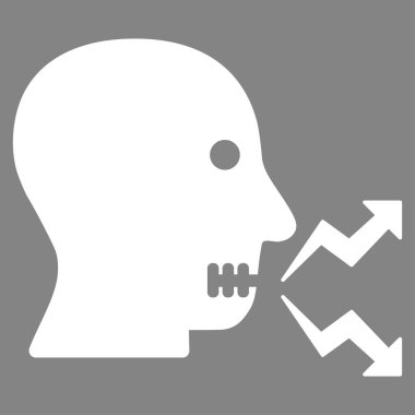 Kızgın kişi Not düz vektör simgesi