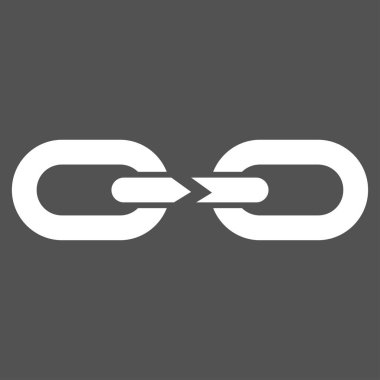 Zinciri ara düz vektör simgesi