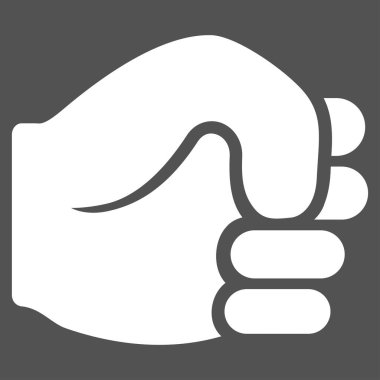 yumruk düz vektör simgesi