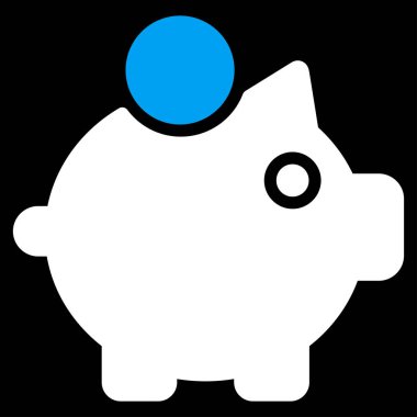 Piggy Bank Düz Vektör Simgesi