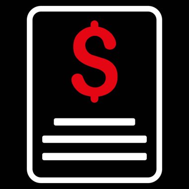 Fatura bütçe düz vektör simgesi