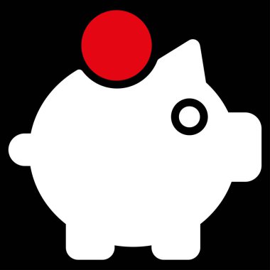 Piggy Bank Düz Vektör Simgesi