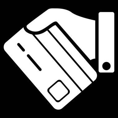 Kartı ödeme düz vektör simgesi