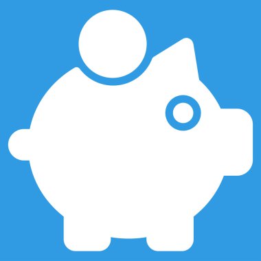 Piggy Bank Düz Vektör Simgesi