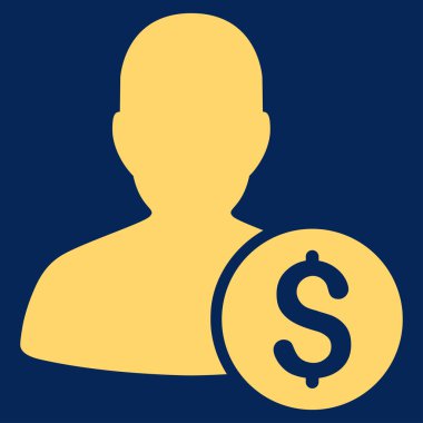 Yatırımcı düz vektör simgesi