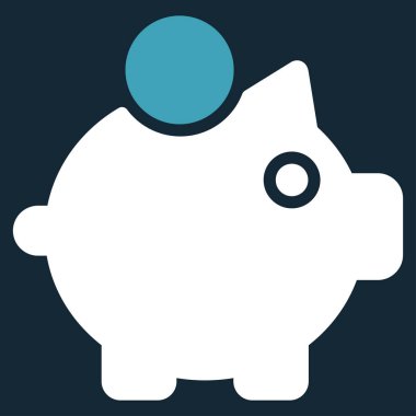 Piggy Bank Düz Vektör Simgesi