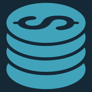 Dolar paraları düz vektör simgesi