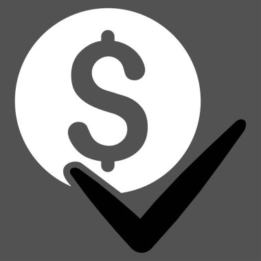 Ödeme düz vektör simgesi kabul