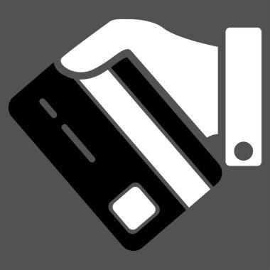 Kartı ödeme düz vektör simgesi