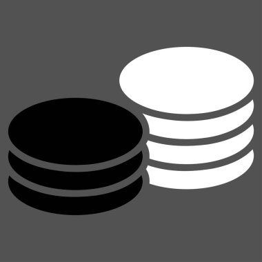 Sikkeler düz vektör simgesi