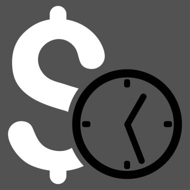 Doları kredi düz vektör simgesi