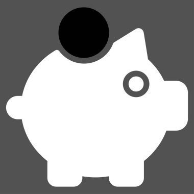 Piggy Bank Düz Vektör Simgesi