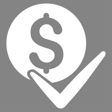 Ödeme düz vektör simgesi kabul